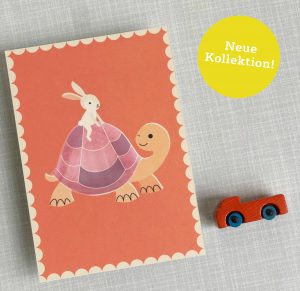 Monimari Tanja Angermeier Postkarte Hase Schildköte